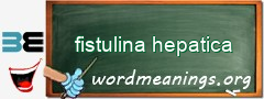 WordMeaning blackboard for fistulina hepatica